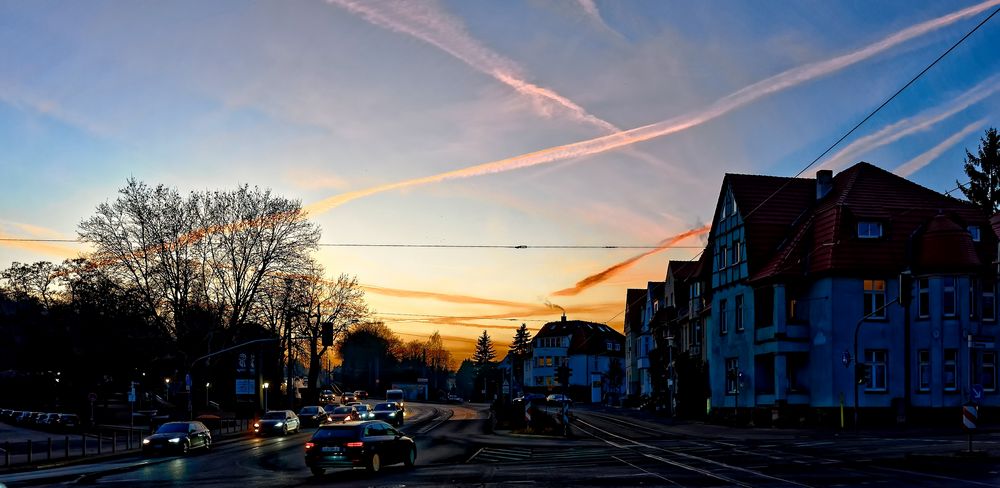 ... Feierabend(flug)verkehr ...