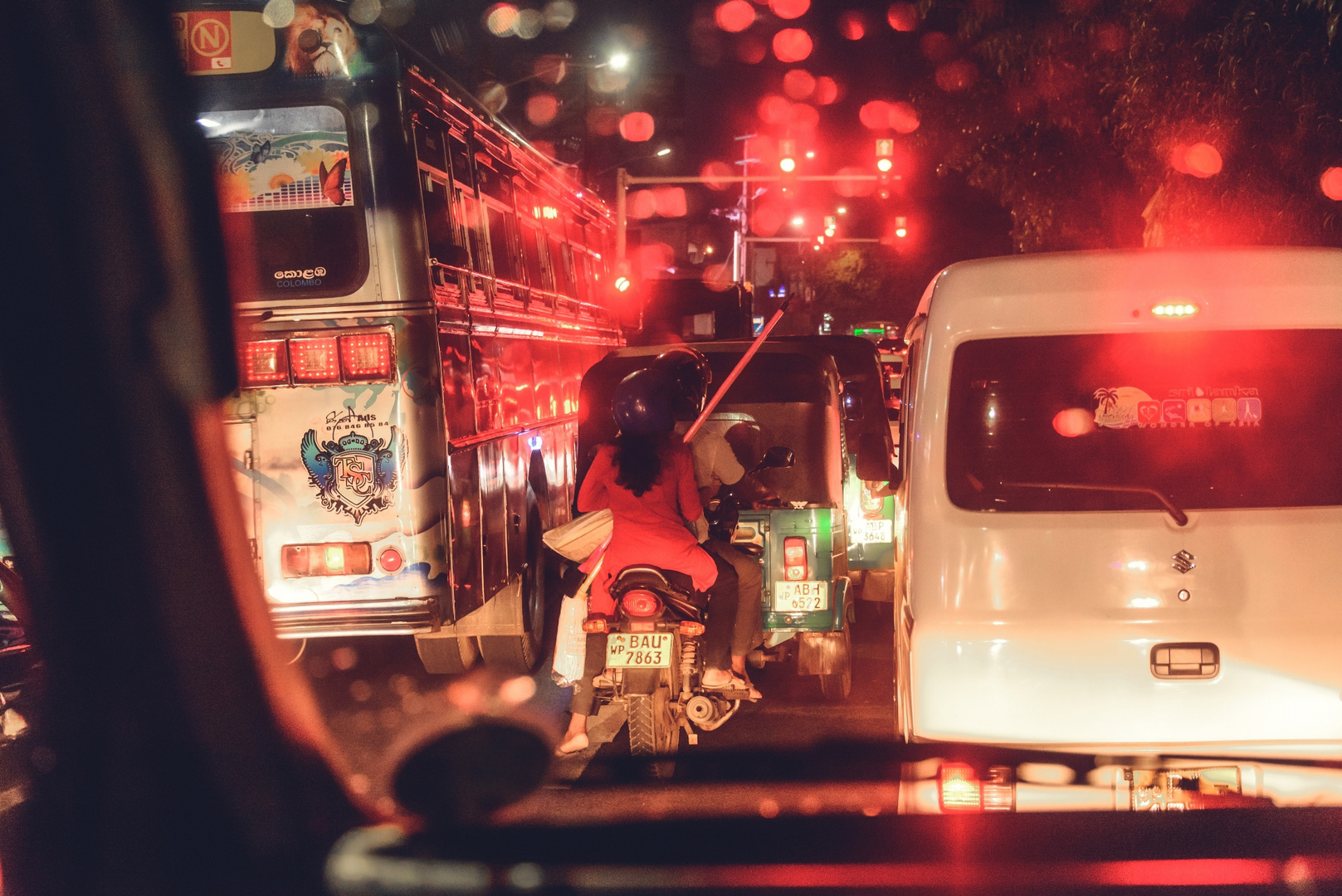 Feierabendverkehr in Colombo