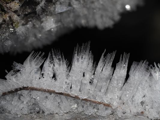 Feine Eiskunst, die sehr schnell verschwinden wird ...