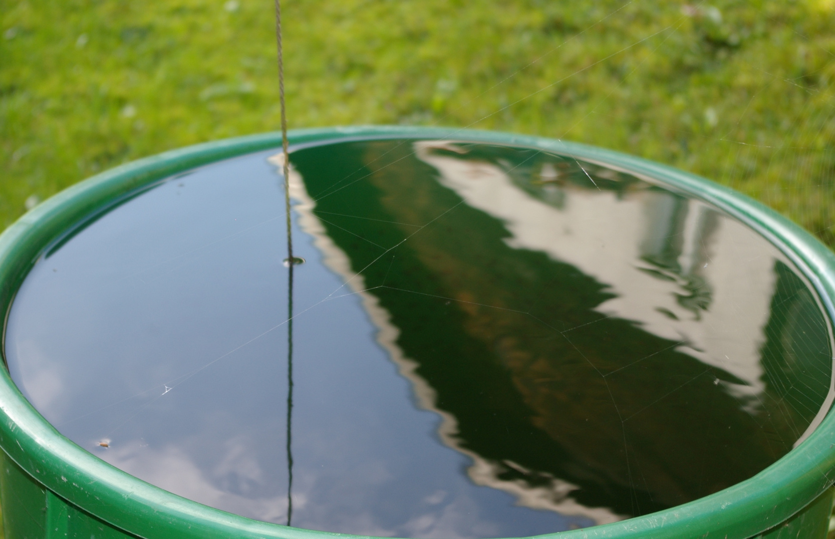 Feines Netz über dem Wasser