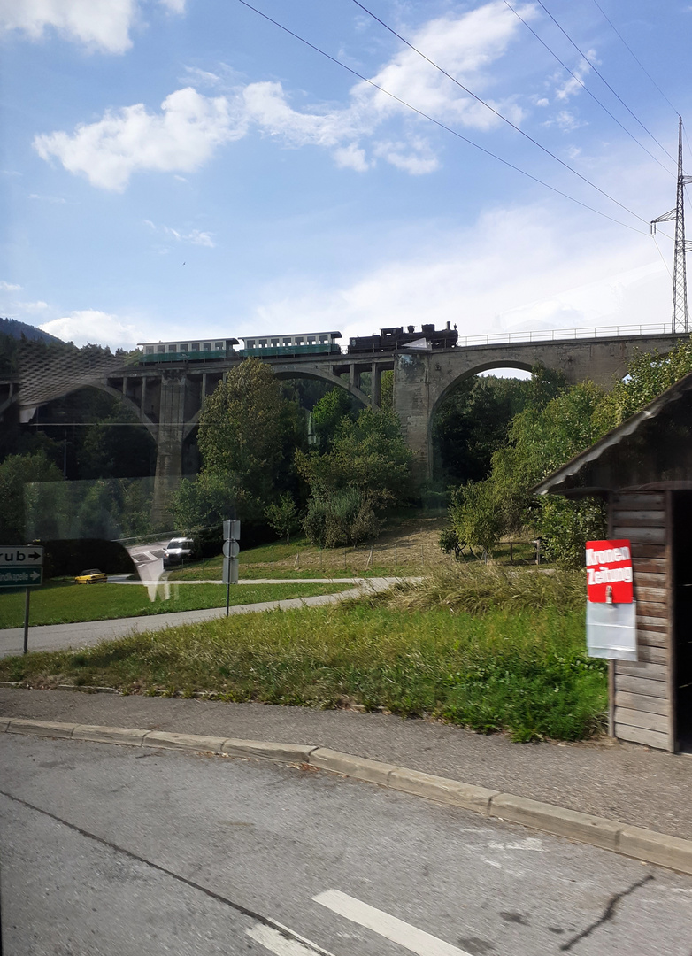 Feistritztalbahn Lok 89 auf Grubviadukt