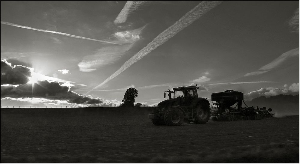 Feldarbeit in Thüringen.