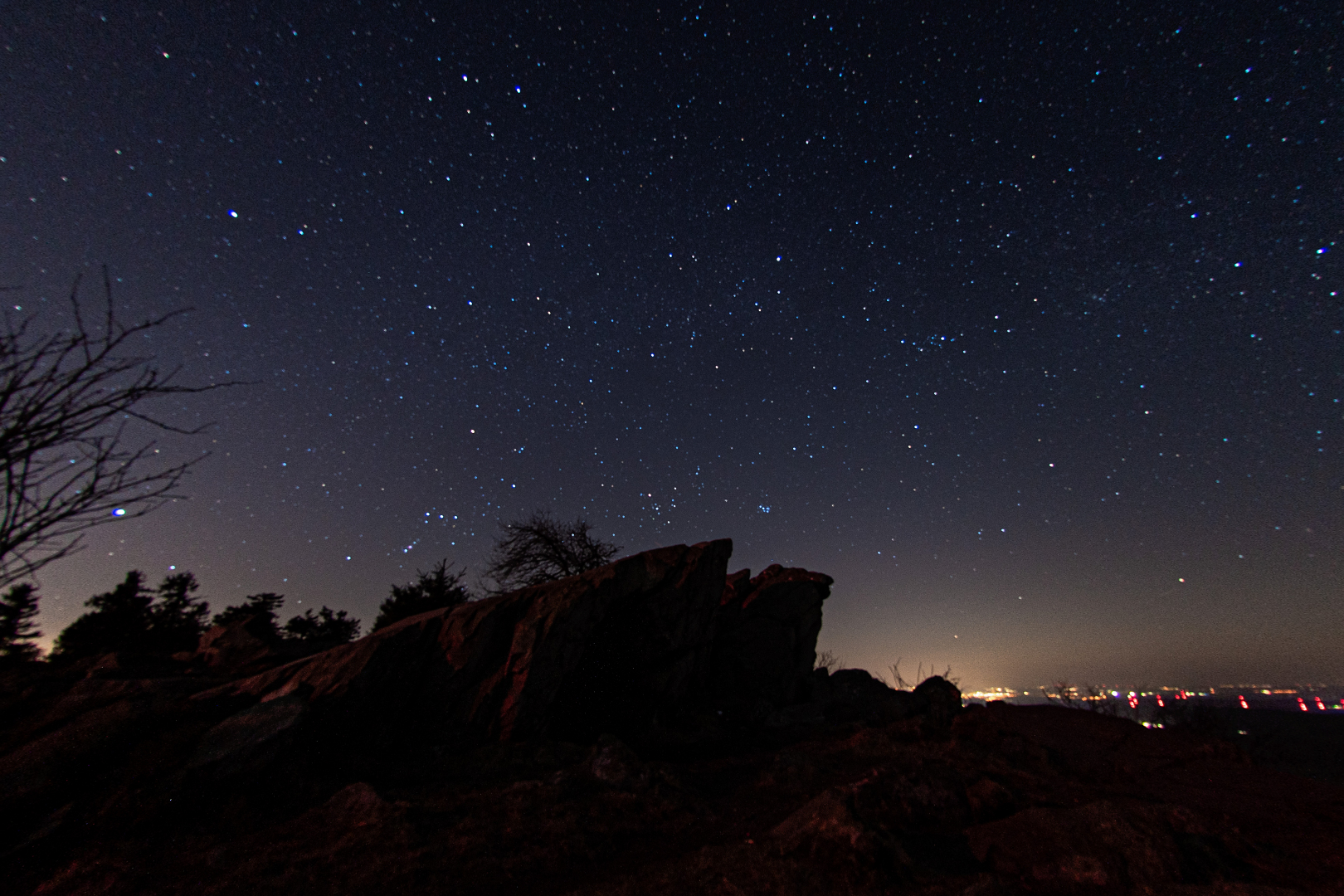 Feldberg Brunhildisfelsen bei Nacht