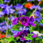 Feldblumen im Neonglanz