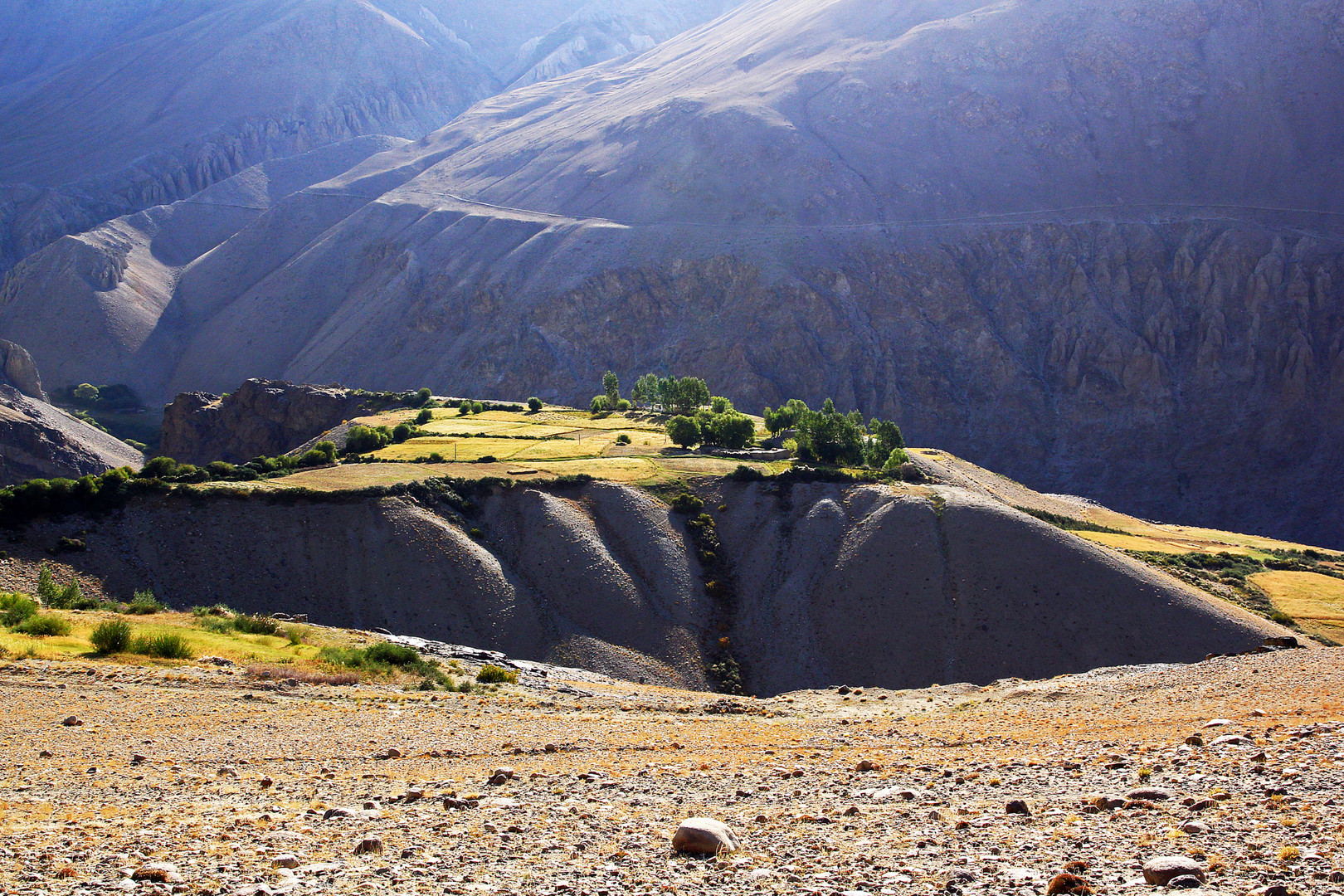 Felder im Wakhan-Korridor, Afghanistan