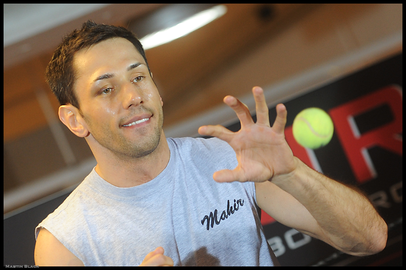 Felix Sturm beim lockeren Training