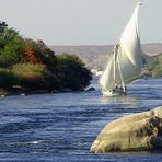 Felluke in der Nähe des ersten Nilkatarakts bei Assuan