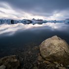 Felsen an der Jökulsárlón-Gletscherlagune