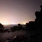 Felsen bei Nacht unterhalb der Criques de Porteils