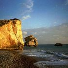 Felsen der Aphrodite schon fast im Abendlicht