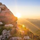 Felsen im Abendrot