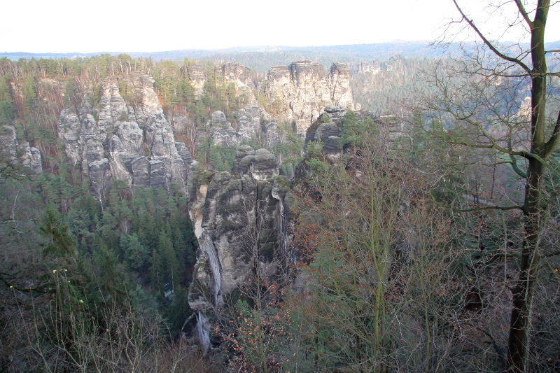 Felsen im Elbsandsteingebirge an der Bastei