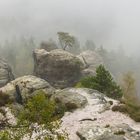 Felsen im Nebel