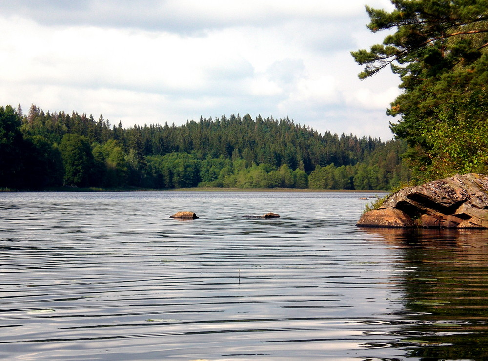 Felsen im See – Südschweden – Götaland