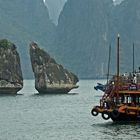 Felsen in der Halong Bucht