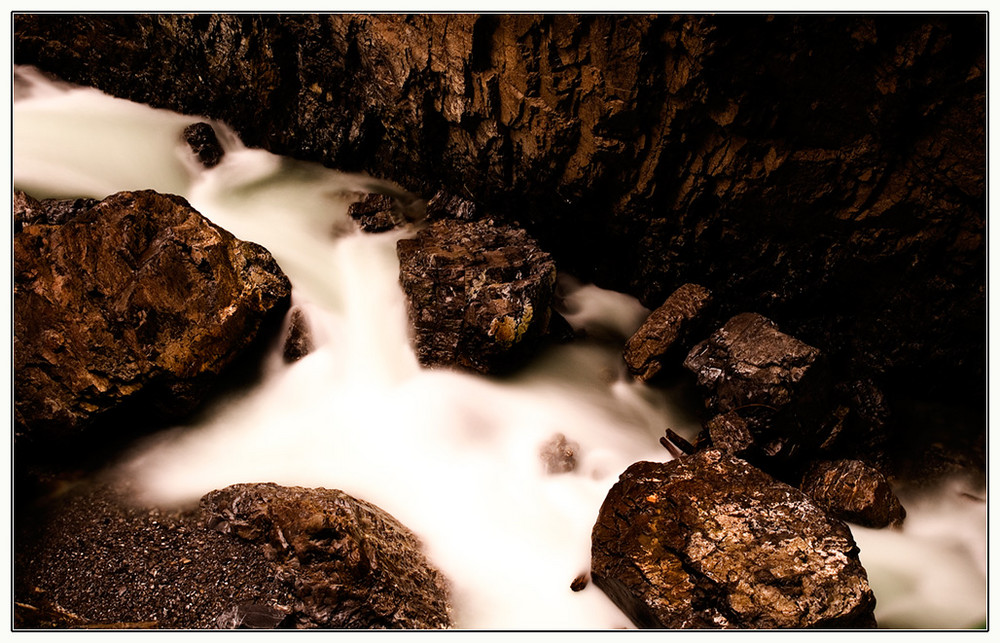 Felsen in Watte