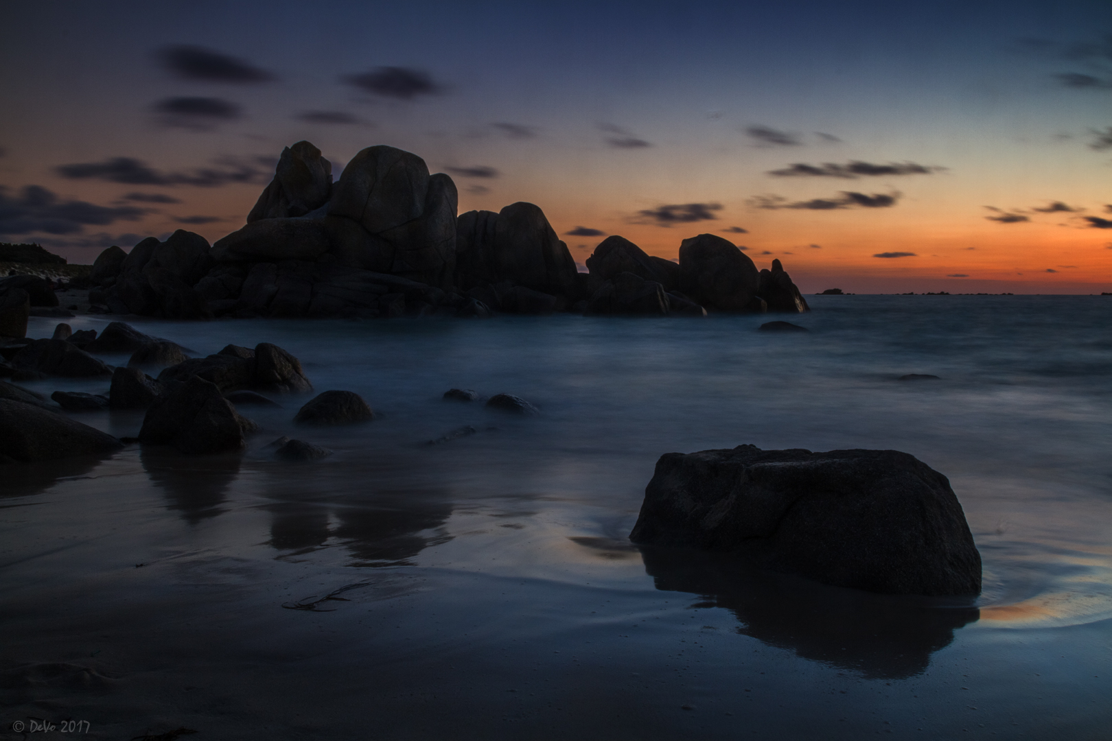 Felsen nach Sonnenuntergang