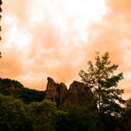 Felsen Rheingrafenstein in Bad Münster am Stein / Nahe.