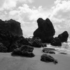 Felsen und Strand