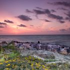 Felsenlandschaft im Sonnenaufgang Cala Bona Mittelmeer