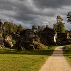 Felsenmeer Wental bei Gewitter