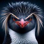 Felsenpinguin  Portrait (KI)