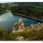 Felsenweg über dem Lac Blanc