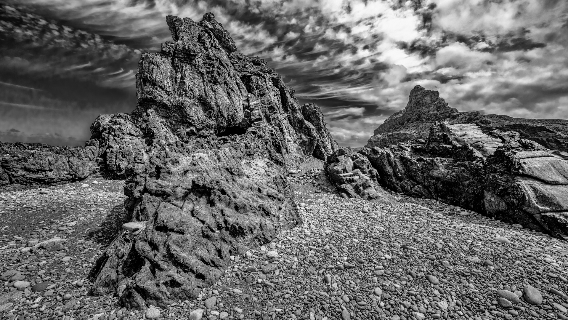 Felsformation am Punta de la Peña Horadada