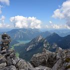 Felsige Landschaft mit Blick auf den Tegernsee