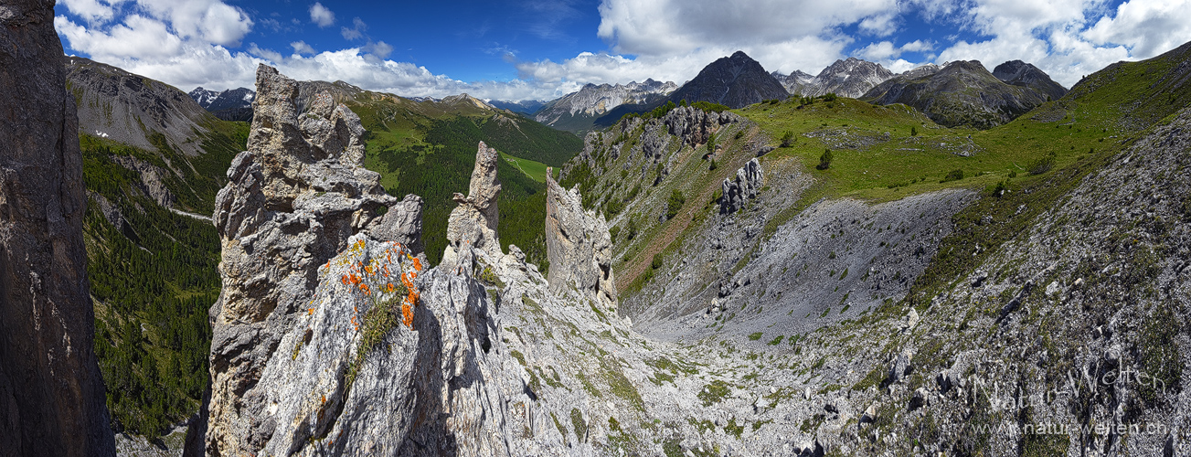 Felsige Überraschung am Ofenpass (200° Pano)