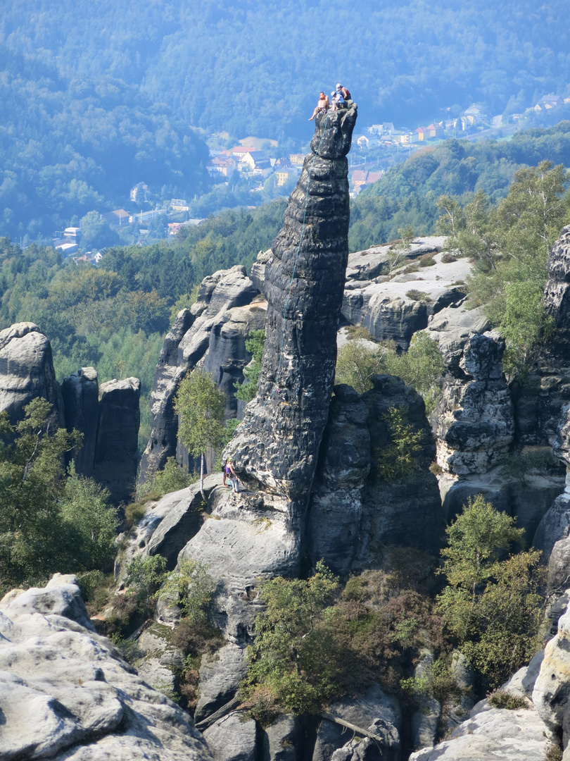 Felsnadel an den Schrammsteinen