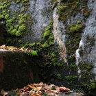 Felswand mit Wasserfall