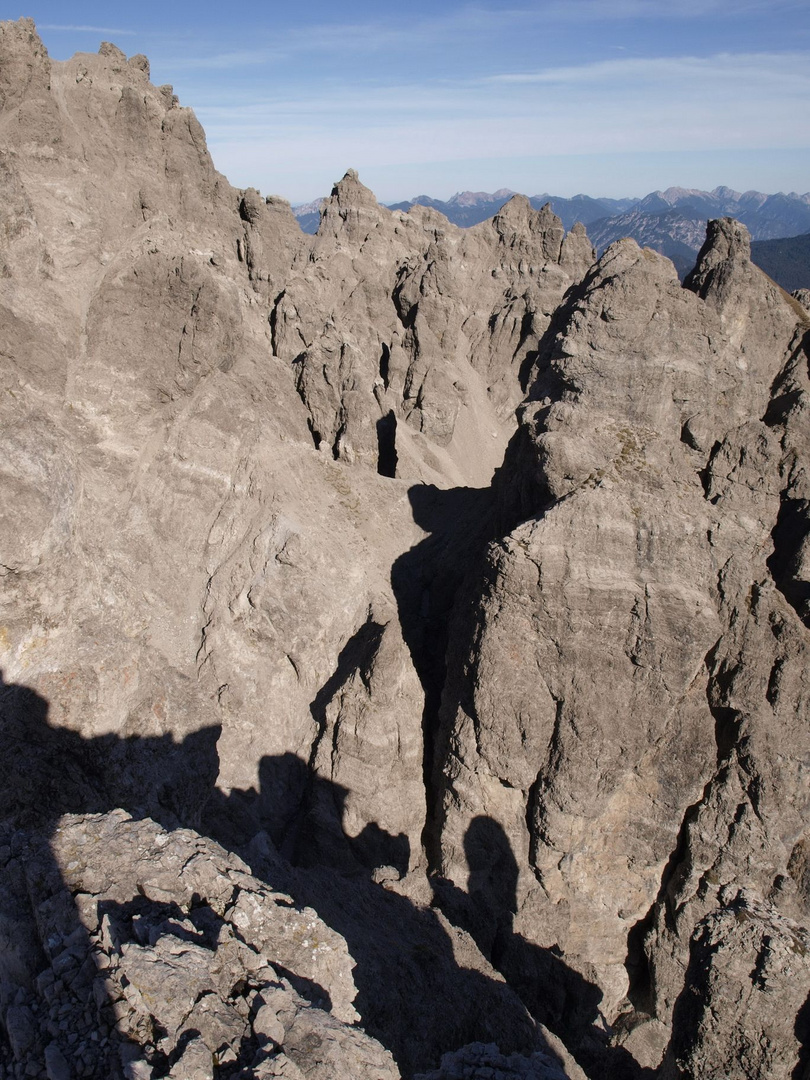 Felswirrwarr auf der Pleisspitze