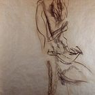 femme 3 fusain sur papier 1m/2m