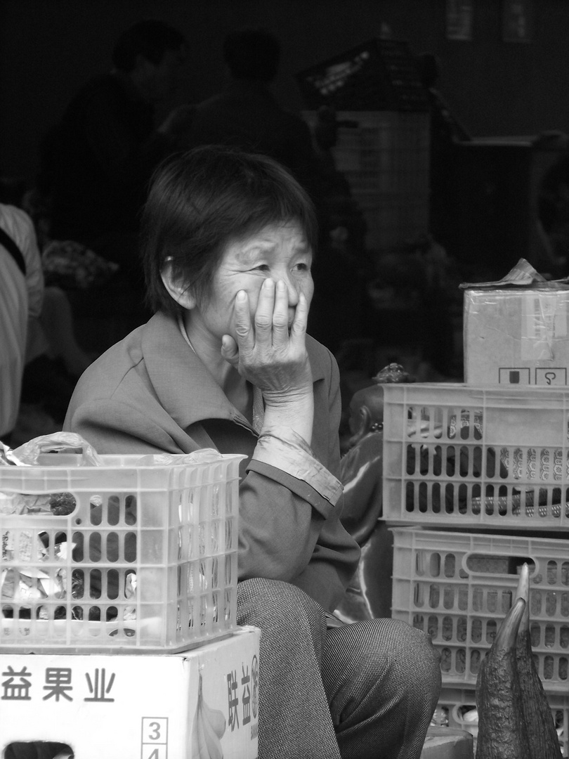 femme sur le marché, Pékin