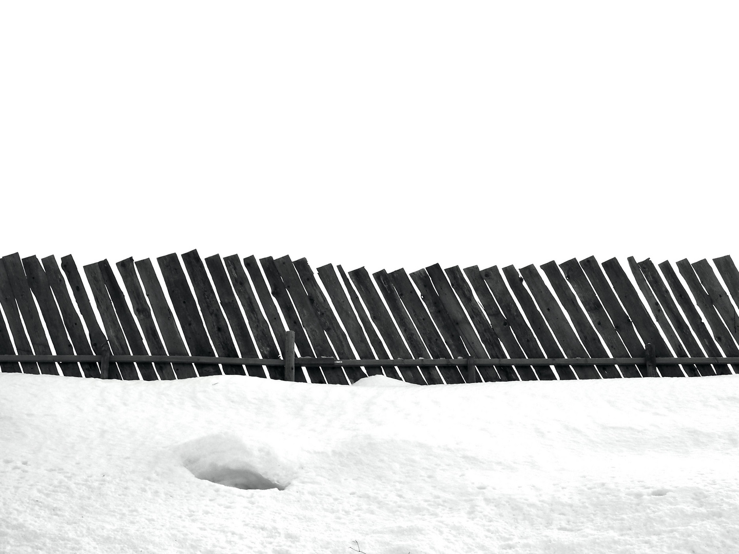 Fence in the snow