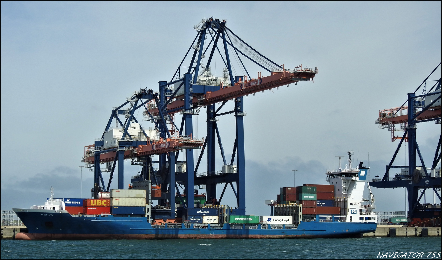 FENJA Containerschiff, EUROMAX, Terminal, Rotterdam
