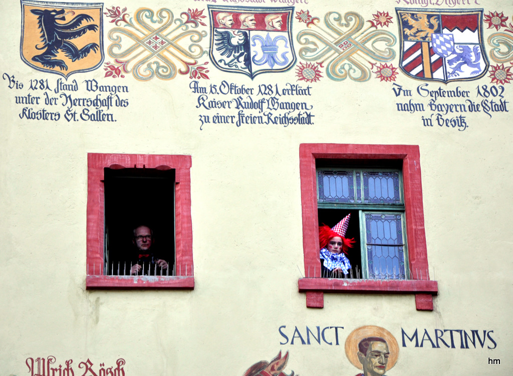 "Fenschtergucker" im Martinstor Wangen im Allgäu