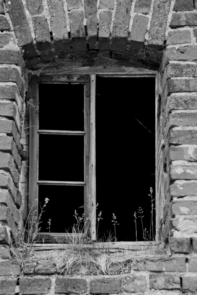 Fenster einer alten Mühle