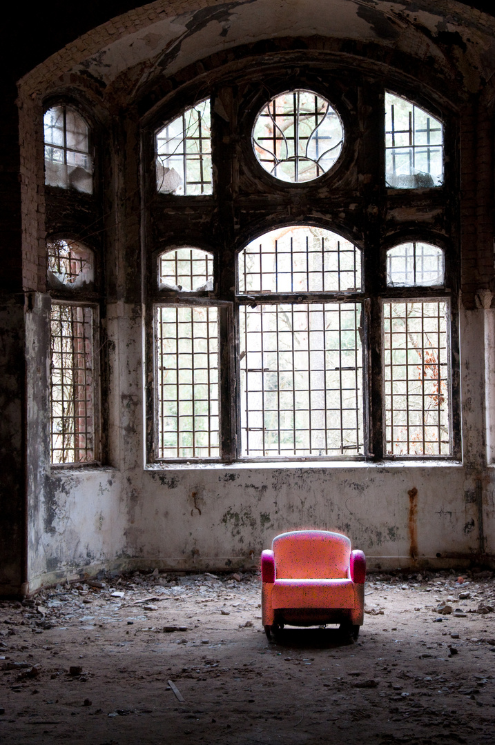 Fenster in Beelitz Heilstaetten, Brandenburg