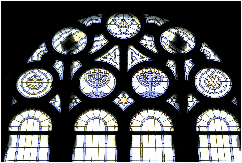 Fenster in der Alten Synagoge Essen