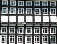 Fenster in der historischen Altstadt von Hattingen