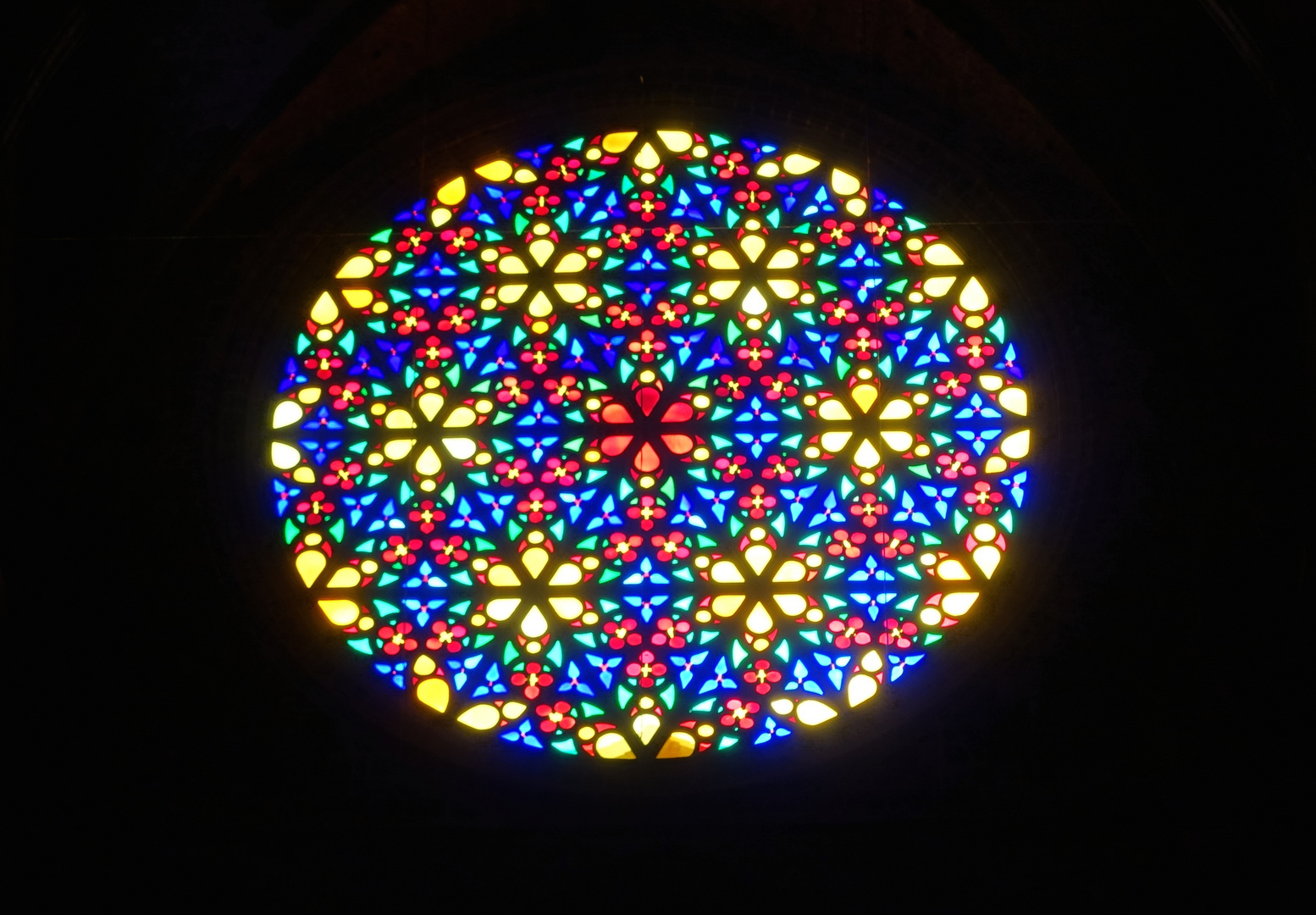 Fenster in der Kathedrale von Palma de Mallorca,