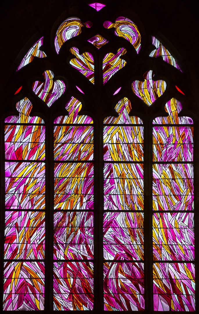 Fenster in der Kirche de la Madeleine in Penmarc'h von Jean Bazaine