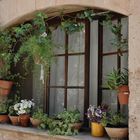 Fenster in der Unterstadt von Valldemossa