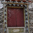 Fenster in einem tibetischen Dorf