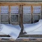 Fenster in Winterlandschaft
