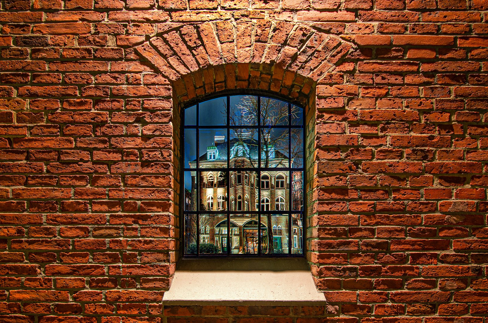 Fenster Speicherstadt spiegelung -2-