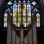 Fenster und Orgel in der Minoriten-Kirche, Köln