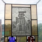 Fensterbild der ehem. Zeche Prosper II mit dem Malakoffturm